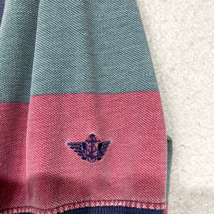 Vintage Dockers Faded Striped Polo shirt size Medium