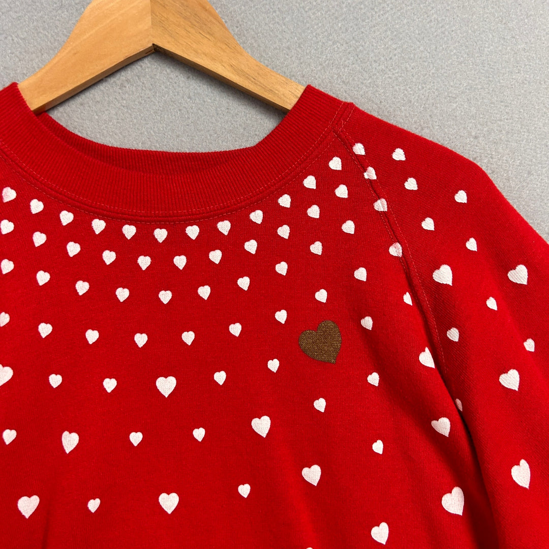 Vintage Miss K Hearts Sweatshirt Size Large