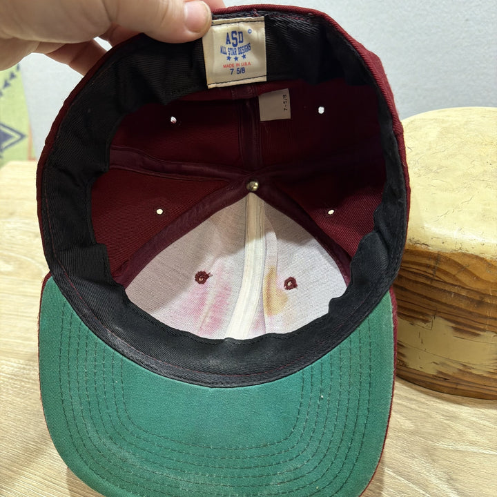 Vintage 90s Arkansas Baseball All Star Designs Fitted Hat 7 5/8