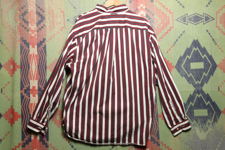 Tommy Hilfiger Vintage Striped Shirt XL 90s Prep VTG Polo