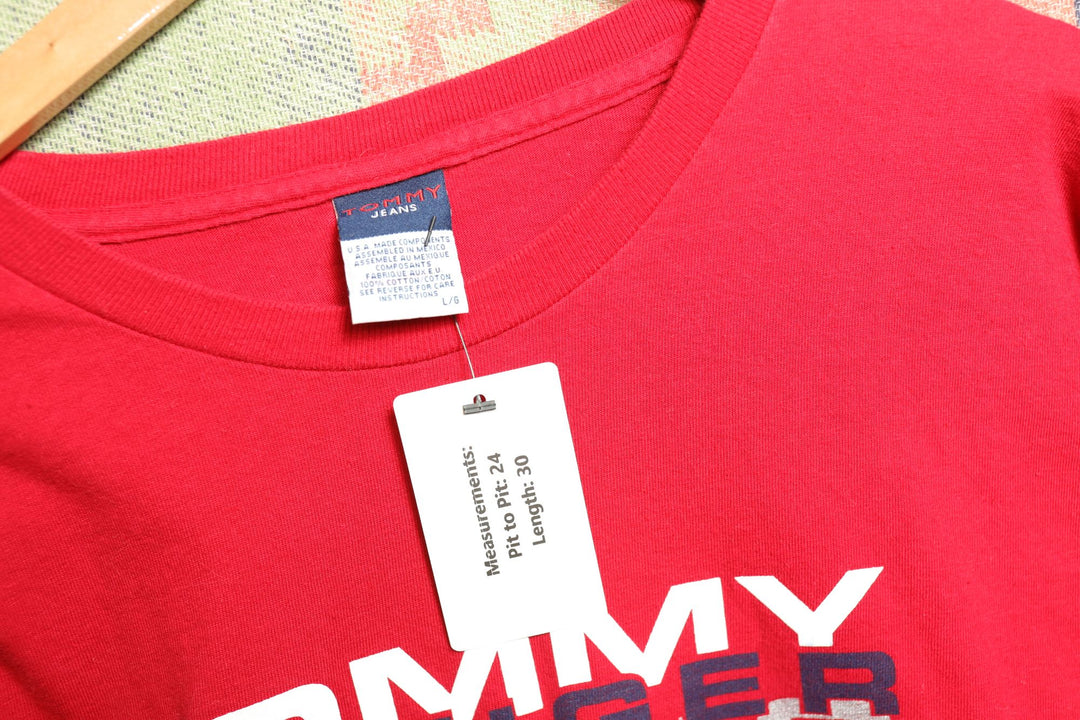 Tommy Hilfiger Jeans Vintage Long Sleeve T Shirt Large 2000s