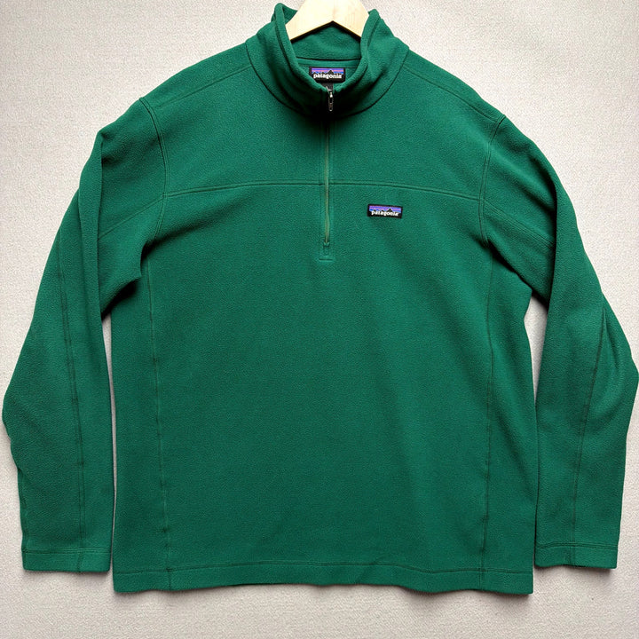Patagonia Men's Green Quarter Zip Sweatshirt Size Large