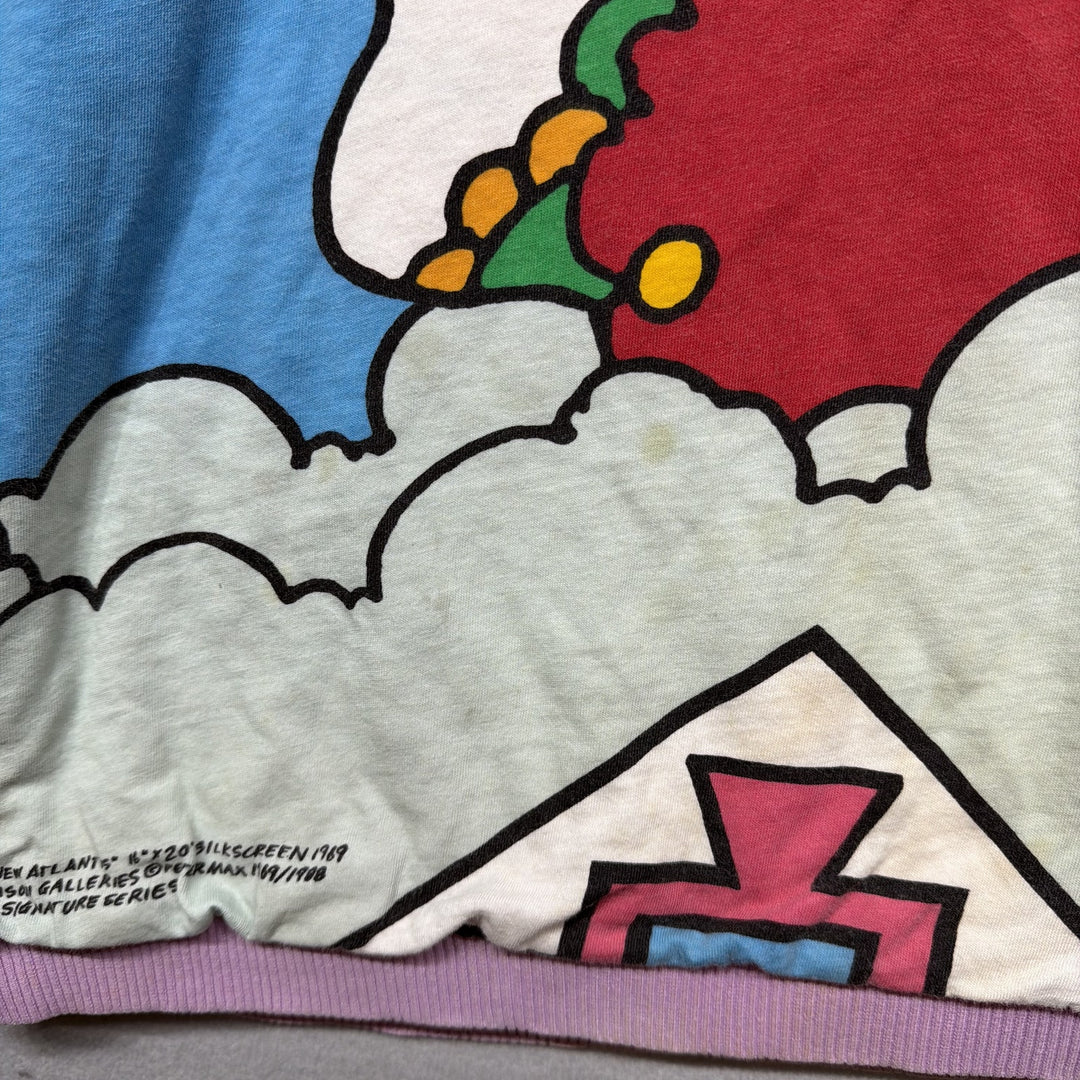 Vintage 80s Peter Max Reversible Sweatshirt Size XL