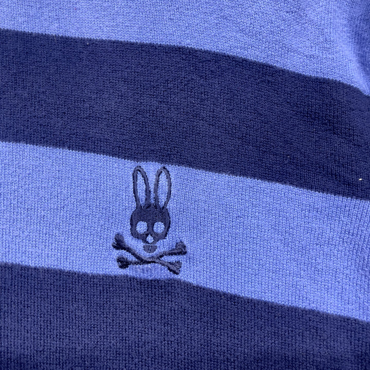 Psycho Bunny Blue Striped Sweater Size Medium