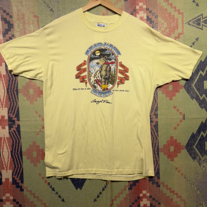 Bear Whiz Angel Fire Vintage T Shirt Size XL 80s