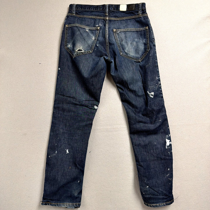 Analog Flannel Lined Paint Splatter Jeans Size 30