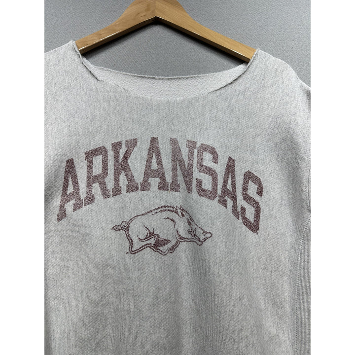 Vintage Arkansas Chopped Collar Reverse Weave Sweatshirt Size Medium