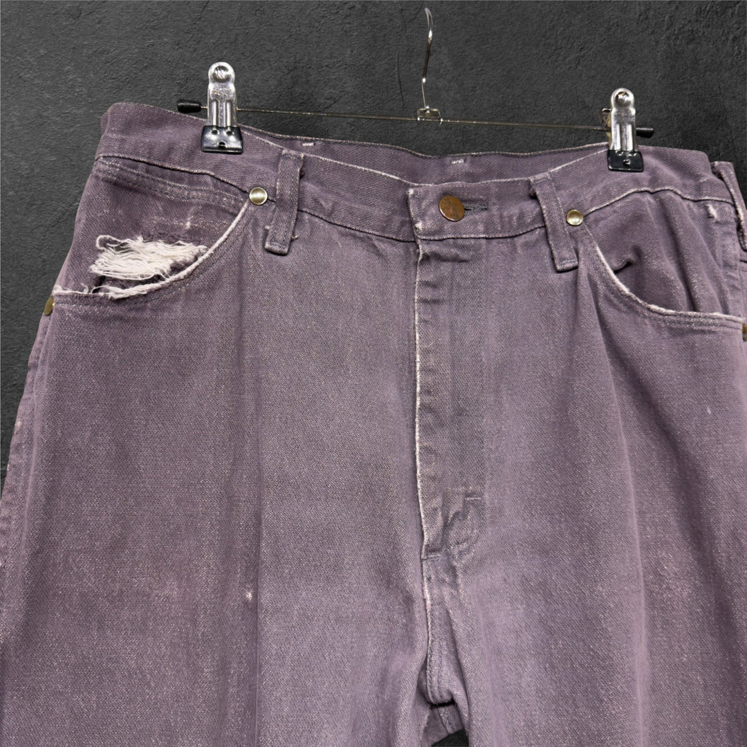 Vintage Wrangler Purple 90s Distressed Faded Jeans Size  32
