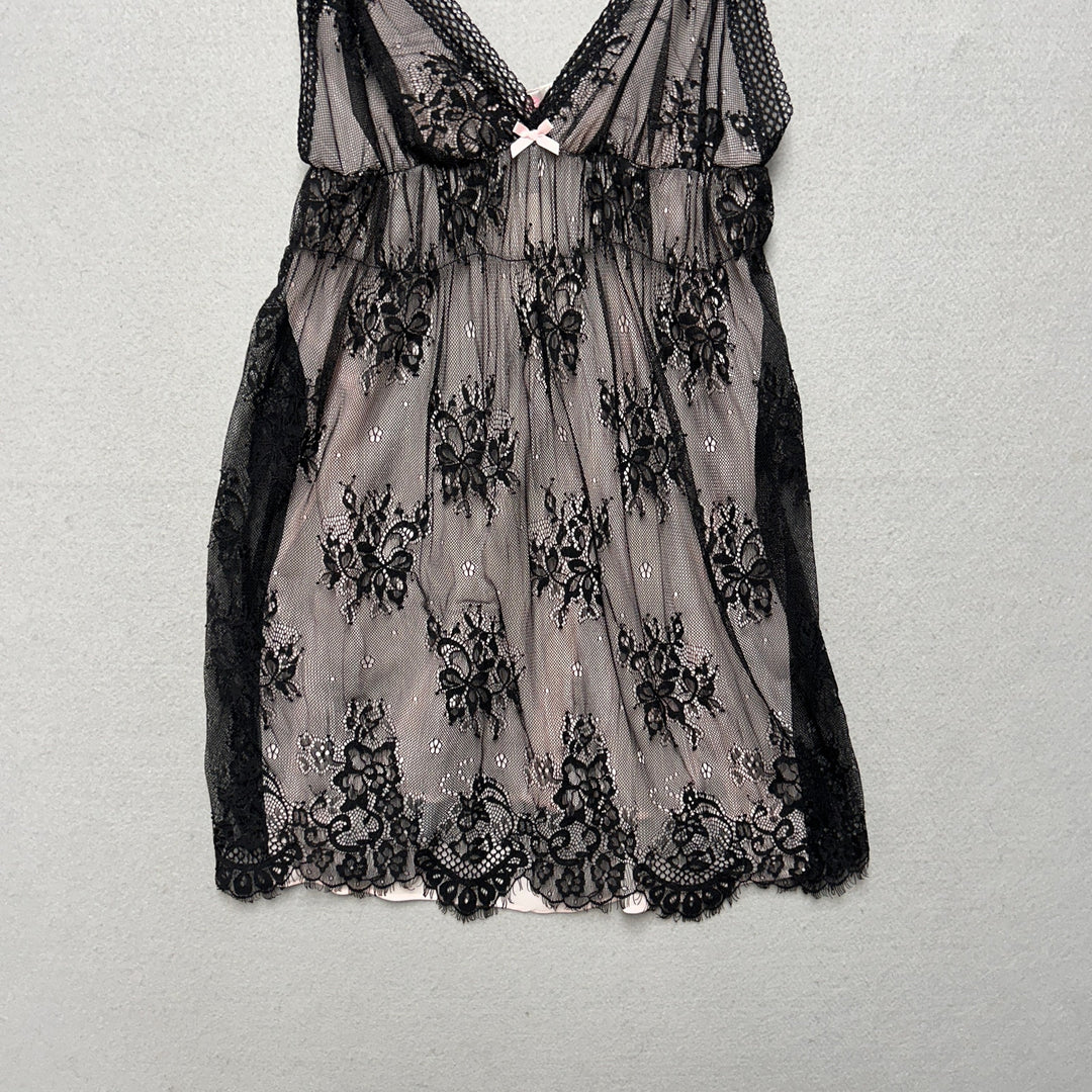 Oscar De La Renta Pink Label Babydoll Chemise Nightgown Size XL
