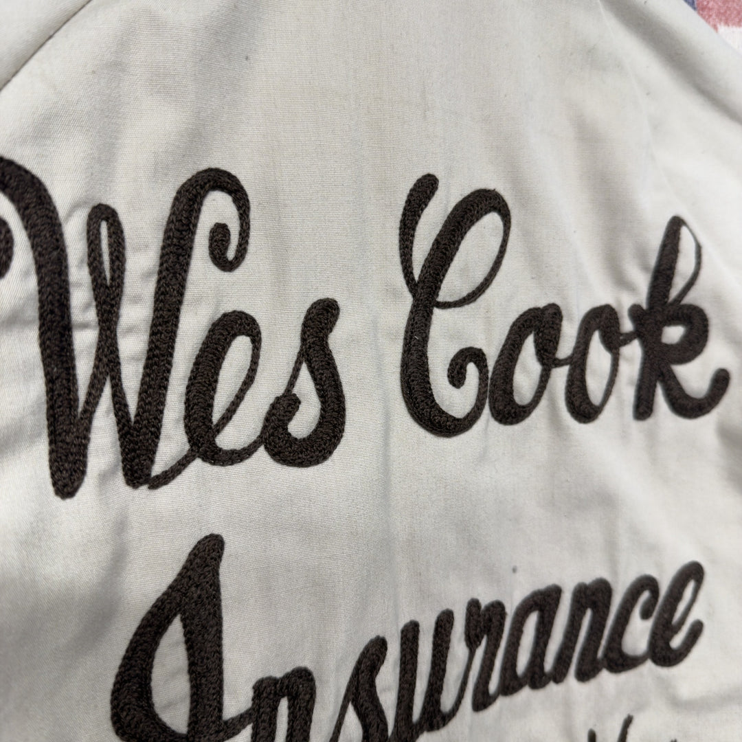 Wes Cook Insurance Vintage Chain stitch Jacket XS 70s