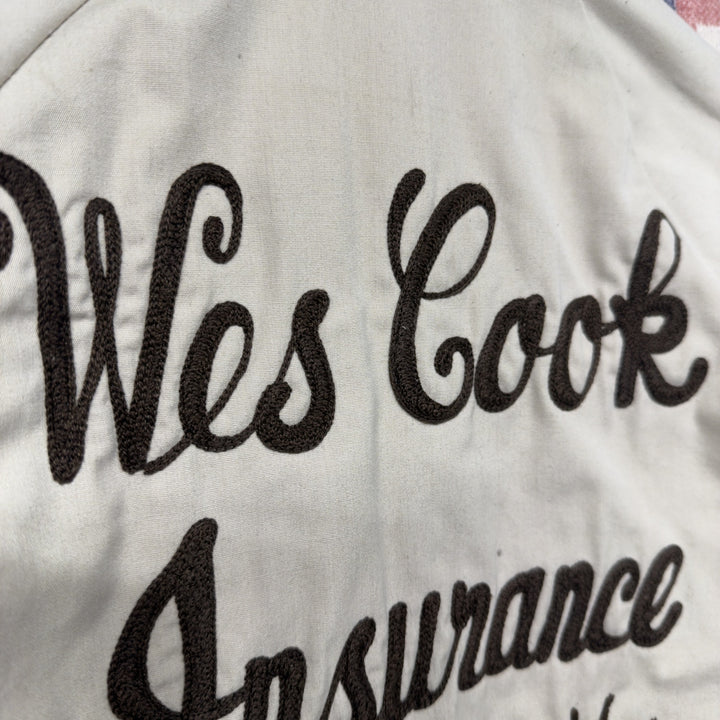Wes Cook Insurance Vintage Chain stitch Jacket XS 70s