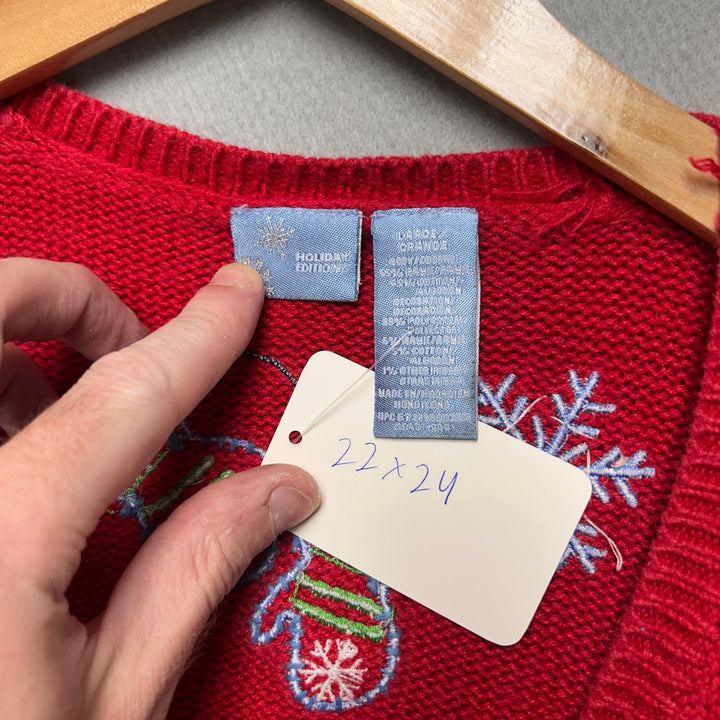Vintage Holiday Editions Winter Sweater Vest Size Large