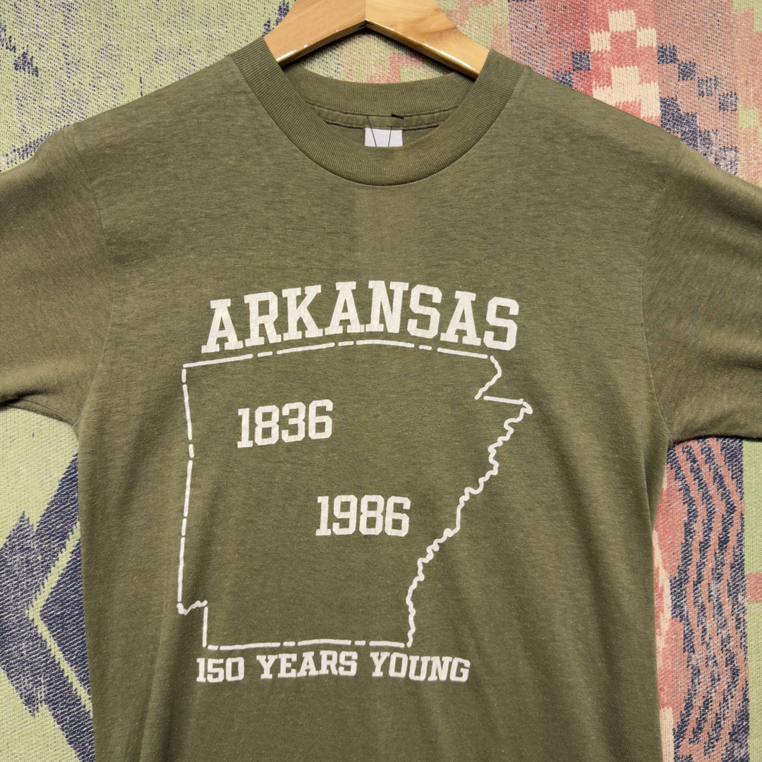 Arkansas 150th Anniversary Vintage T Shirt Size XS 80s