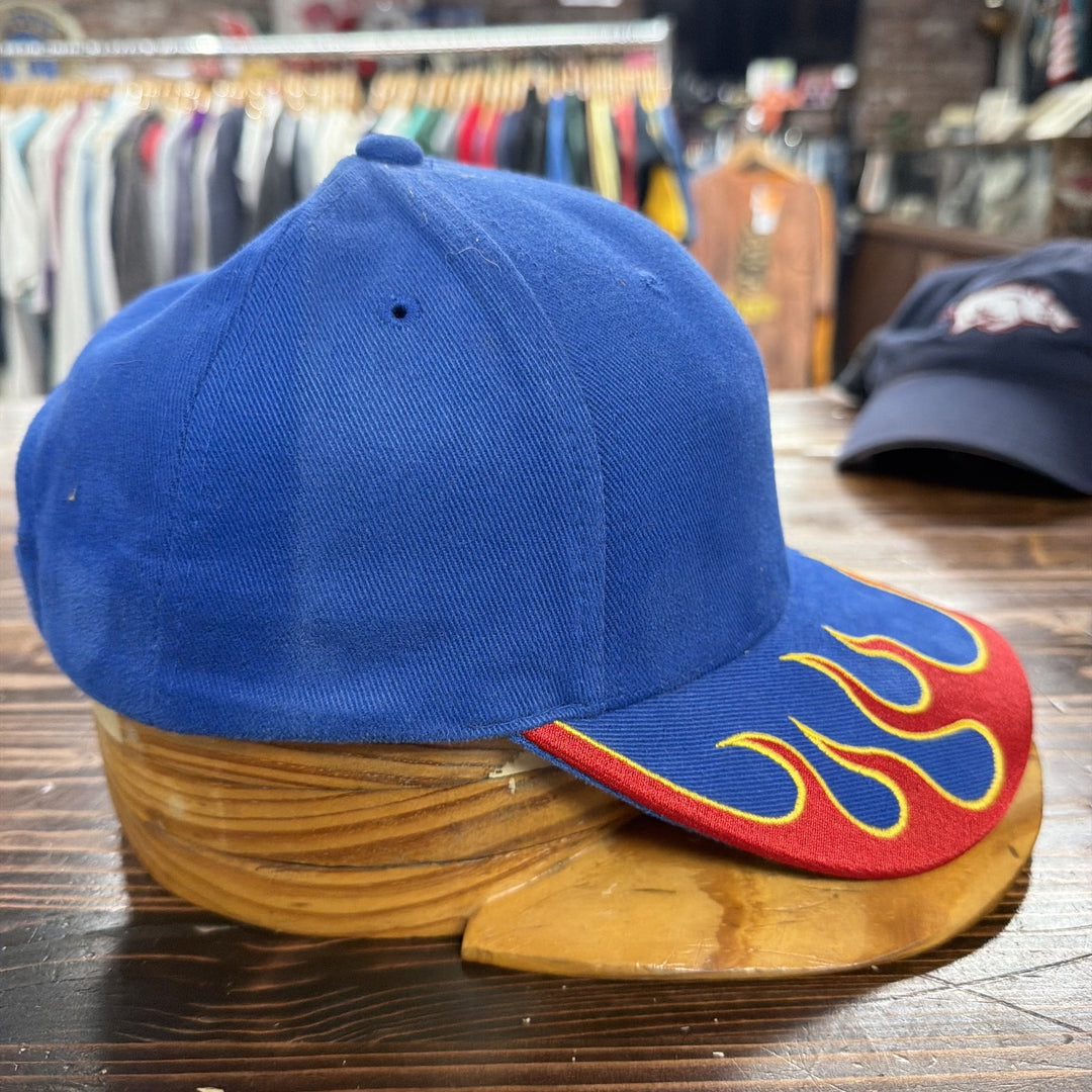 Vintage Y2K Flames Strap Back Hat