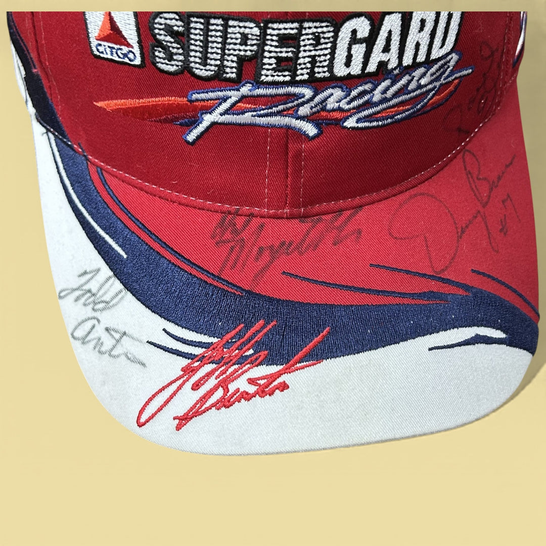 Vintage Supergard Racing 90s Autographed Snapback Hat