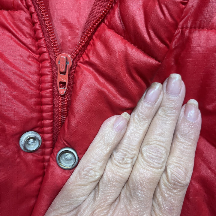 Vintage 70s Struggle Gear William Barry Red Puffer Jacket Size Medium