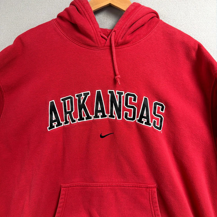 Vintage Nike University Of Arkansas Center Swoosh Hoodie Size XL