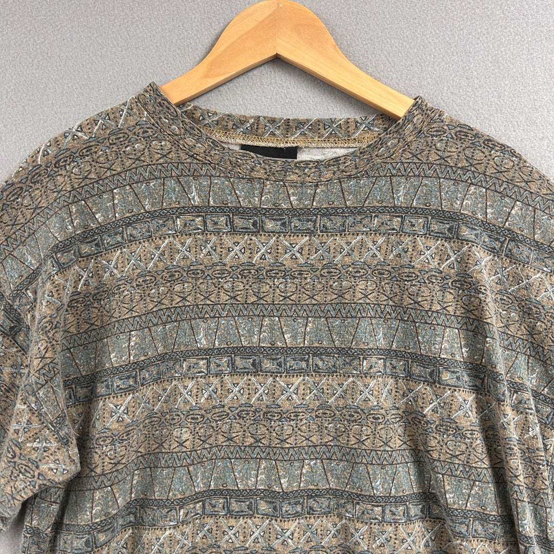 Vintage Bugle Boy Striped Surf T Shirt Size XL