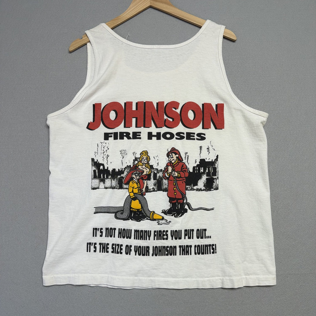 Vintage Big Johnson Tank Top Shirt Size Large