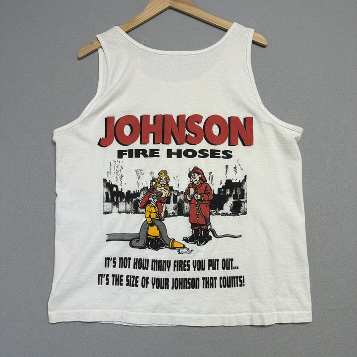 Vintage Big Johnson Tank Top Shirt Size Large