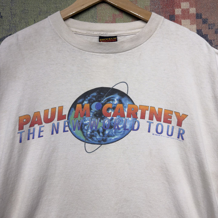 Paul Mcartney New World Vintage Tour T Shirt Size XL 90s