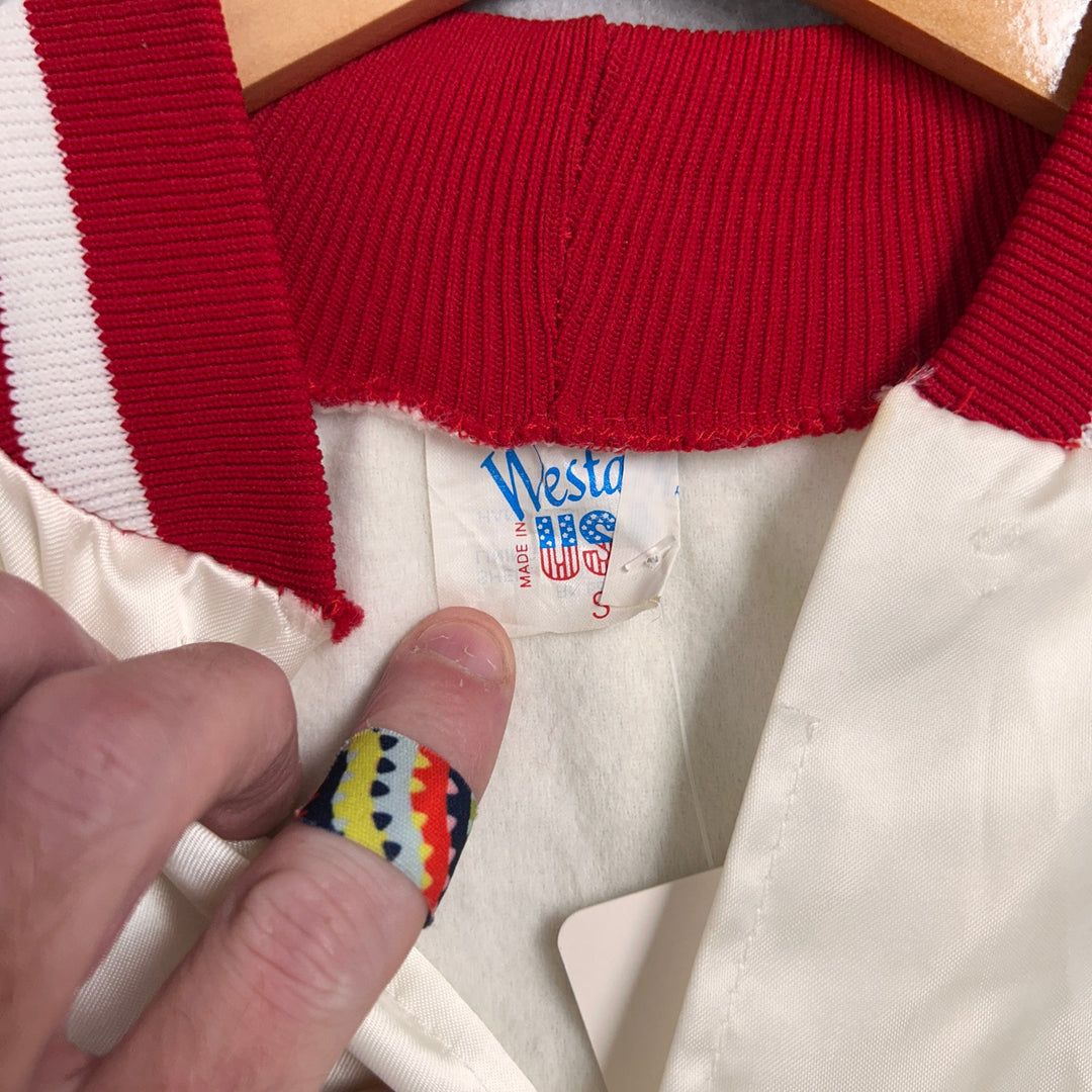 Vintage Westark White Bomber Jacket Size Small