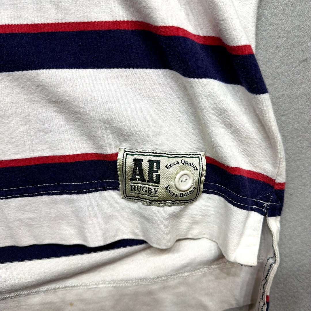 Vintage American Eagle Rugby Polo Shirt Size Large