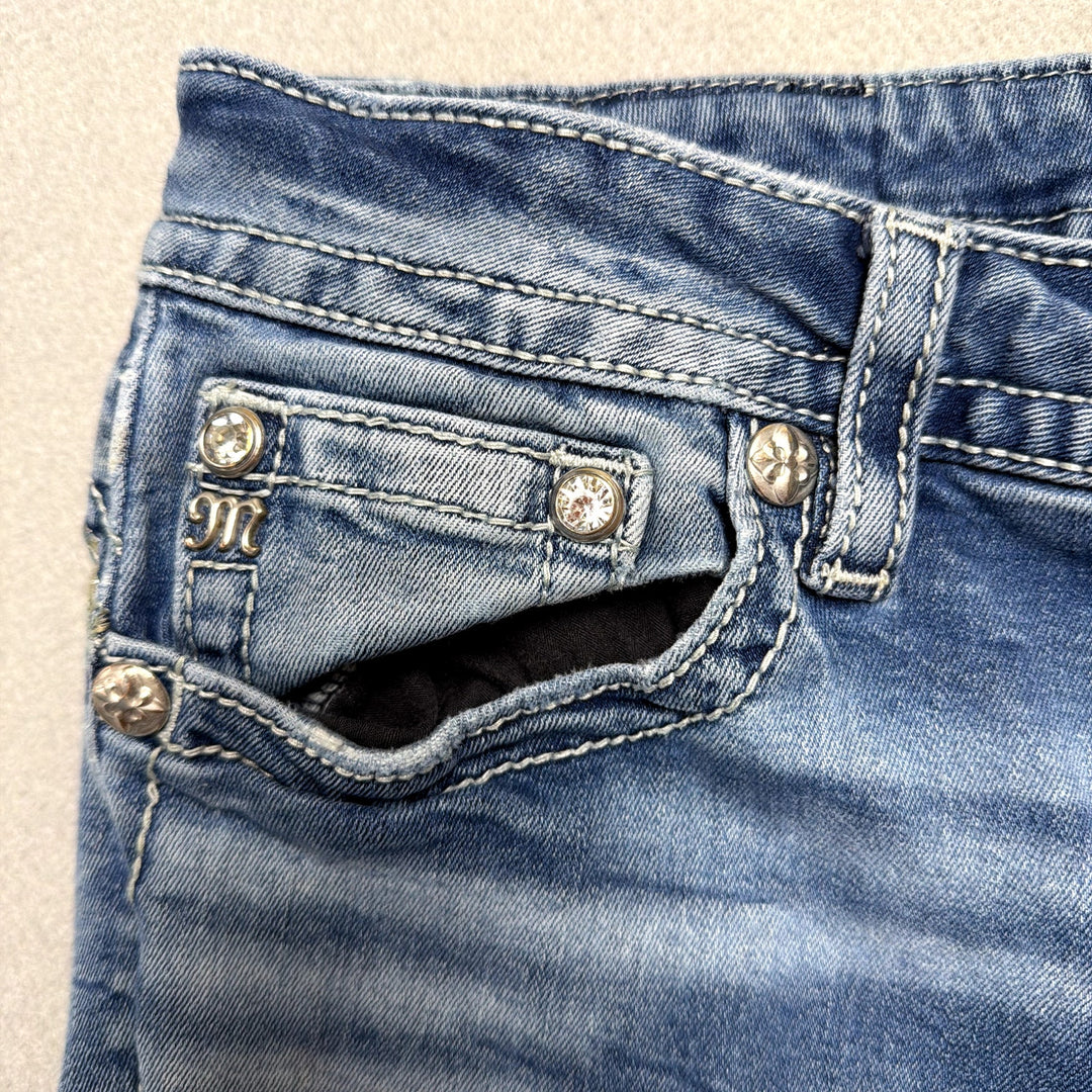 Vintage Miss Me Y2K Embroidered Pocket Jeans Size 34