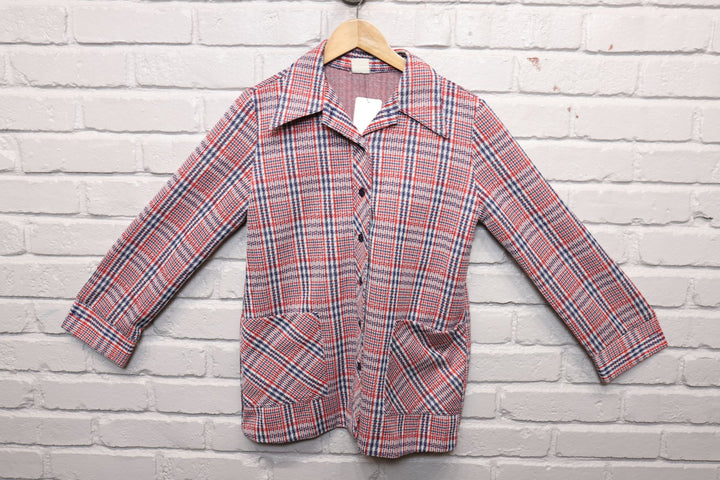 70s montgomery wards plaid womens jacket size large