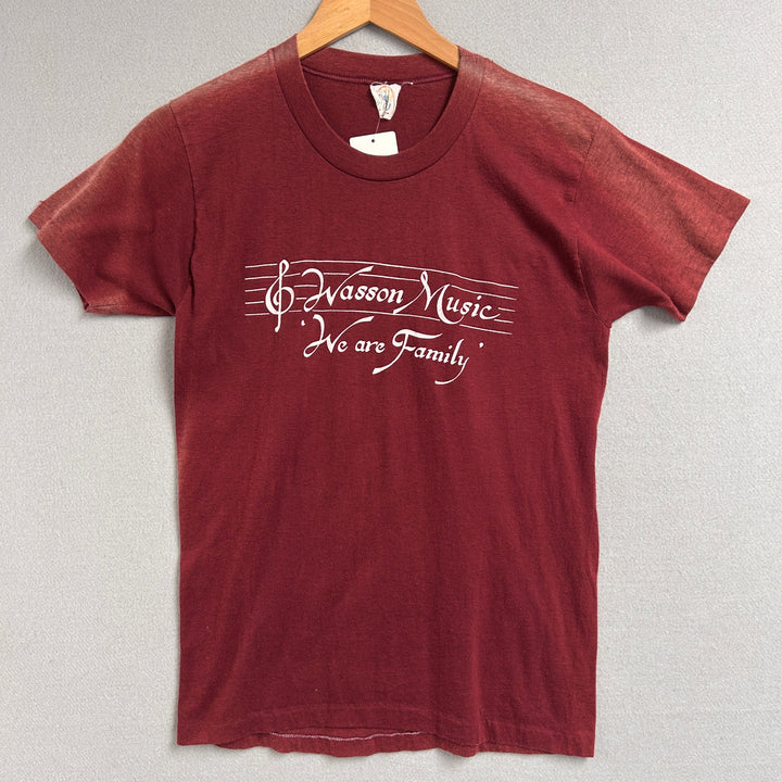 Vintage 80's Faded Wasson Music We Are Family Shirt Size Large