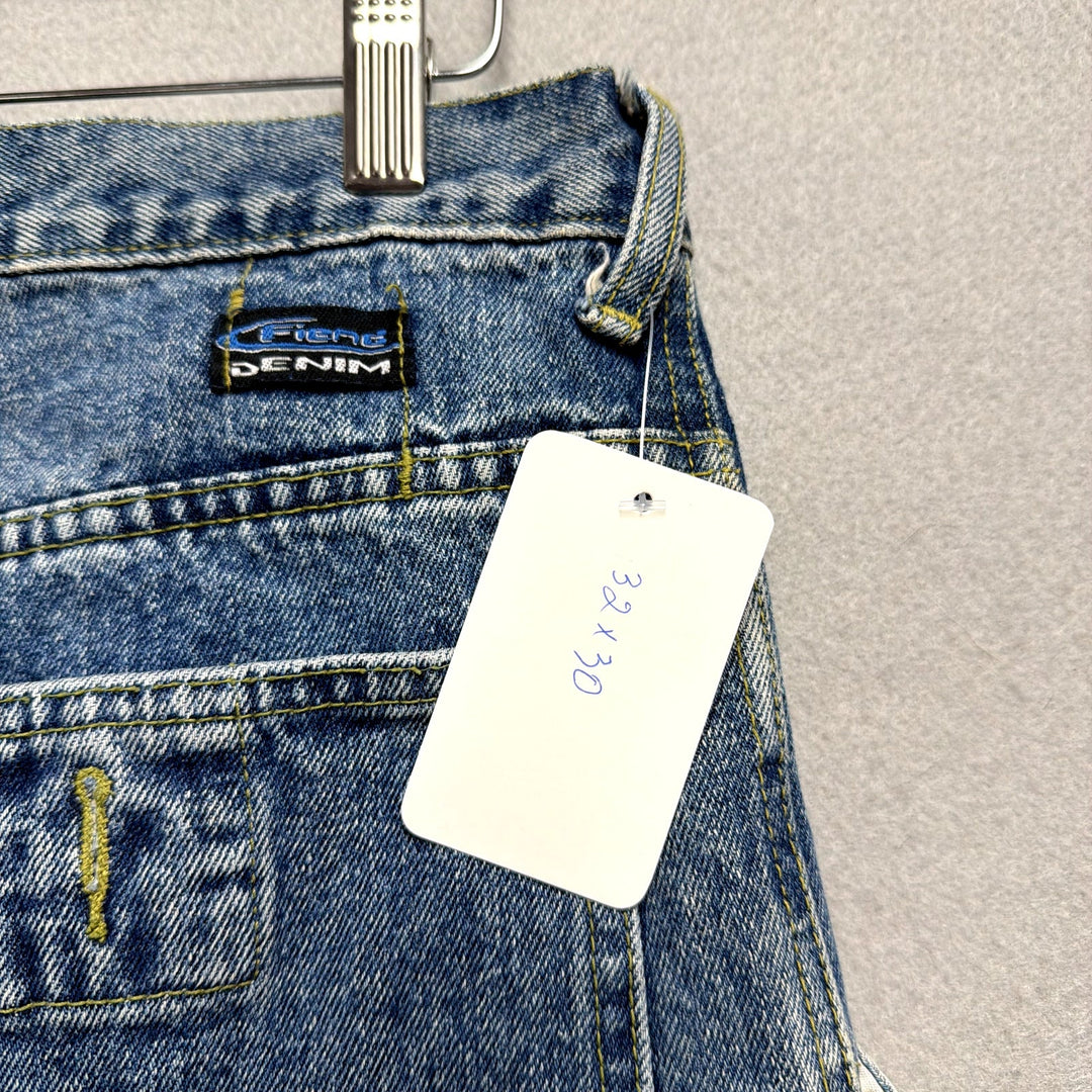 Vintage Fiend Denim Jeans Y2K Wide Leg Size 32x30