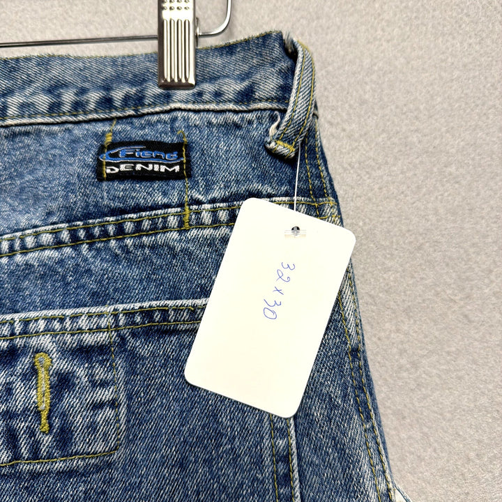 Vintage Fiend Denim Jeans Y2K Wide Leg Size 32x30