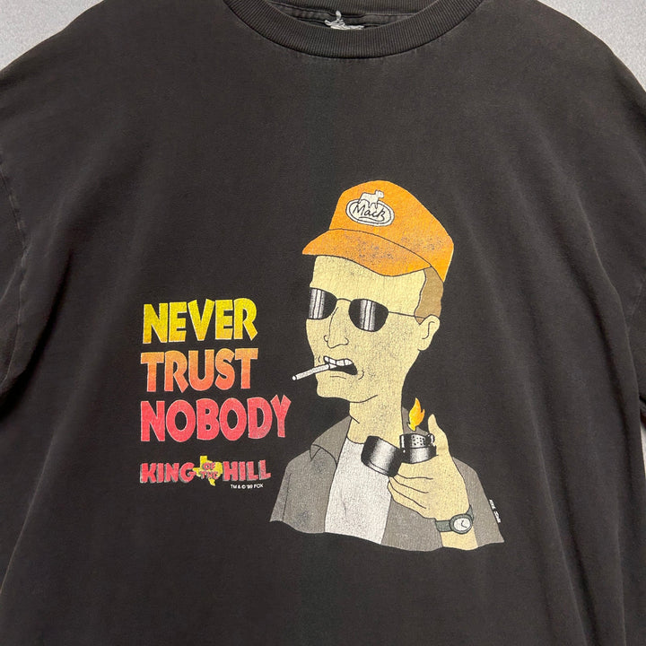 Vintage King of the Hill Never Trust Nobody T Shirt Size Large