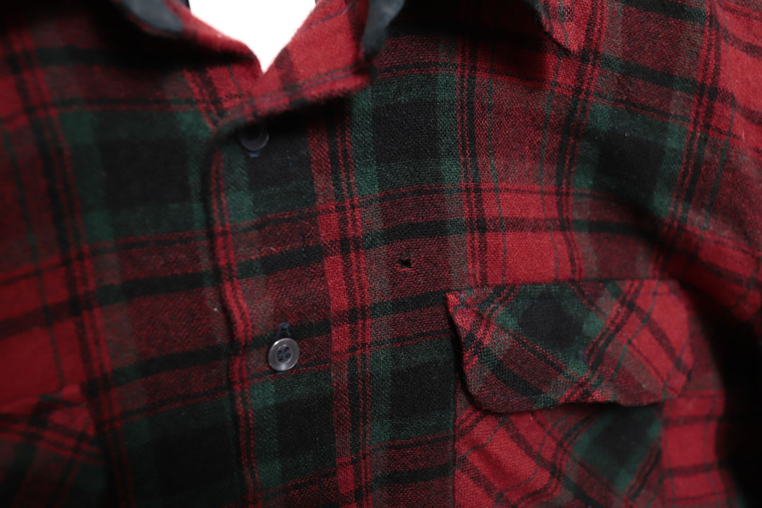 Arrow Vintage Plaid Shirt 80s Large