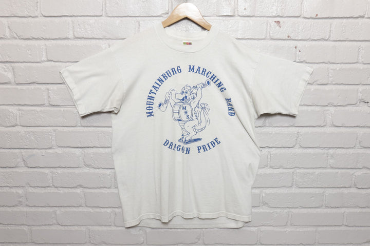 90s Vintage Mountainburg Marching Band Dragons T Shirt Size Large