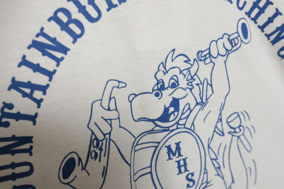90s Vintage Mountainburg Marching Band Dragons T Shirt Size Large