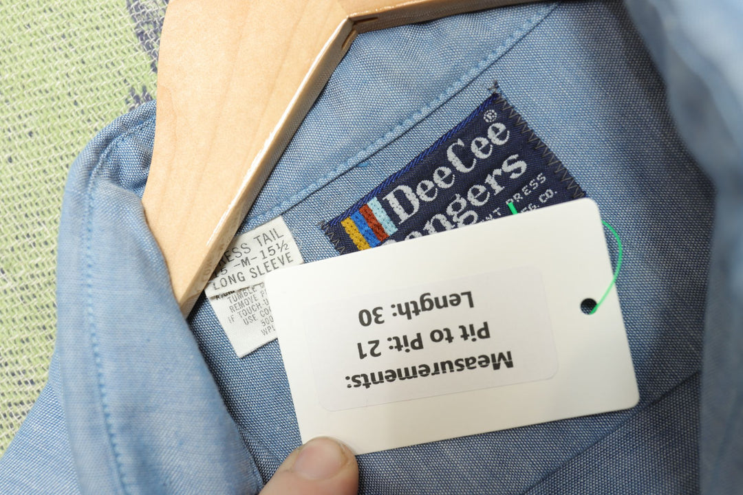 Dee Cee Vintage Blue Western Shirt Medium 90s