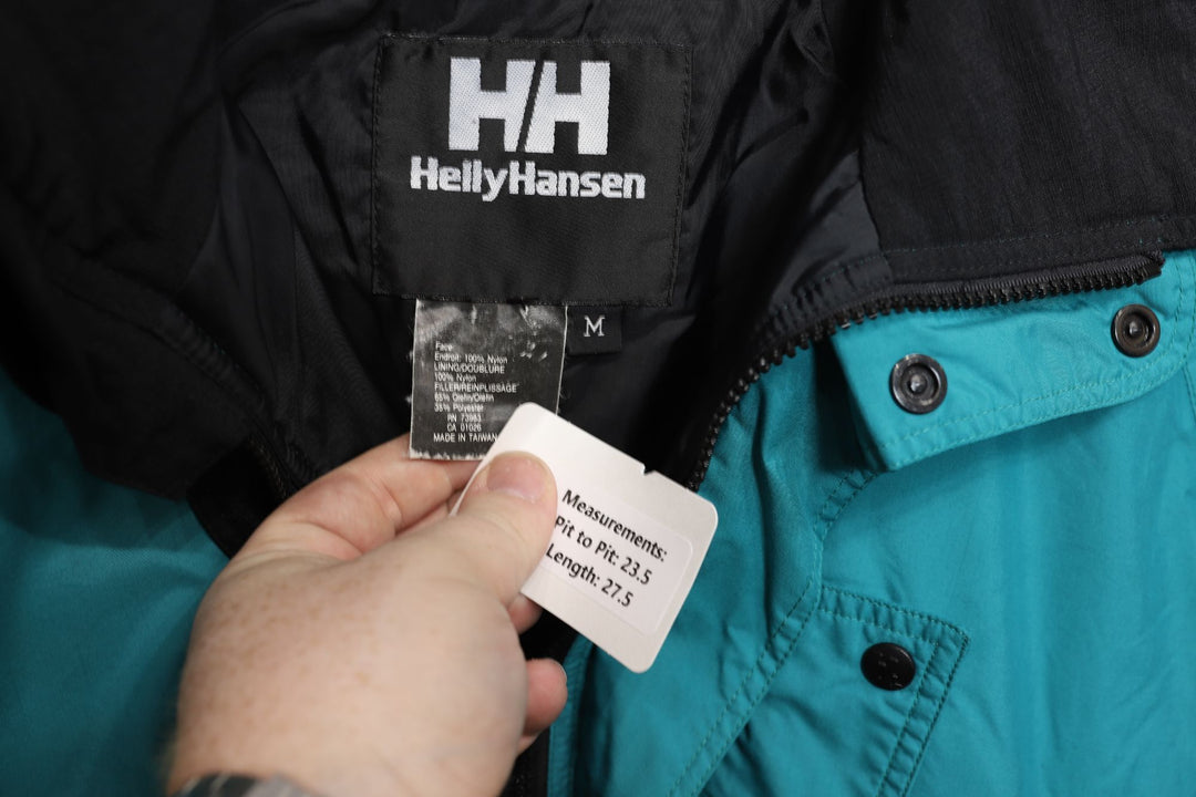 90s helly hansen teal jacket size medium