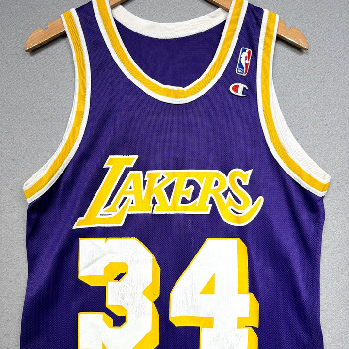 Vintage Shaquille O'neal Shaq Lakers Champion Jersey Size Medium