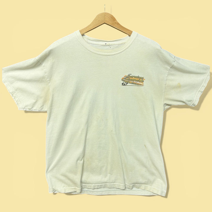 Vintage Y2K Saratoga Stampede Boat Racing T Shirt Size Large