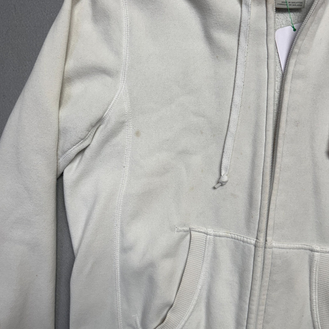 Y2K Nike Sportswear White Full Zip Hoodie Size M (8-10)
