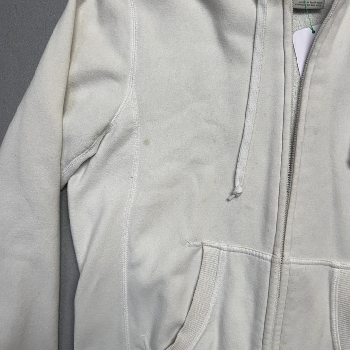 Y2K Nike Sportswear White Full Zip Hoodie Size M (8-10)