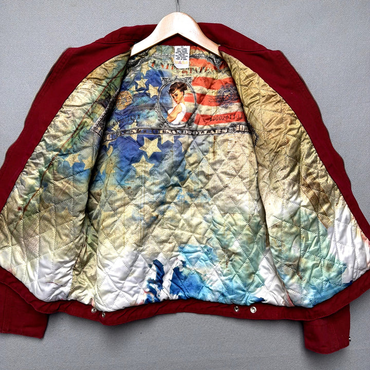 Women's Ethyl Red Detroit Style Canvas Jacket W/ Quilted Liner Medium