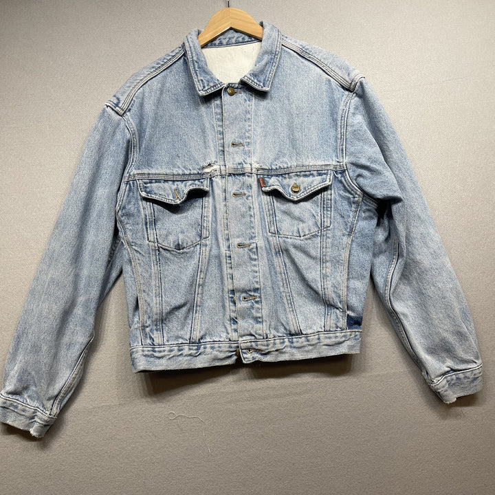 Vintage 90s Queens Denim Jacket Size  Medium