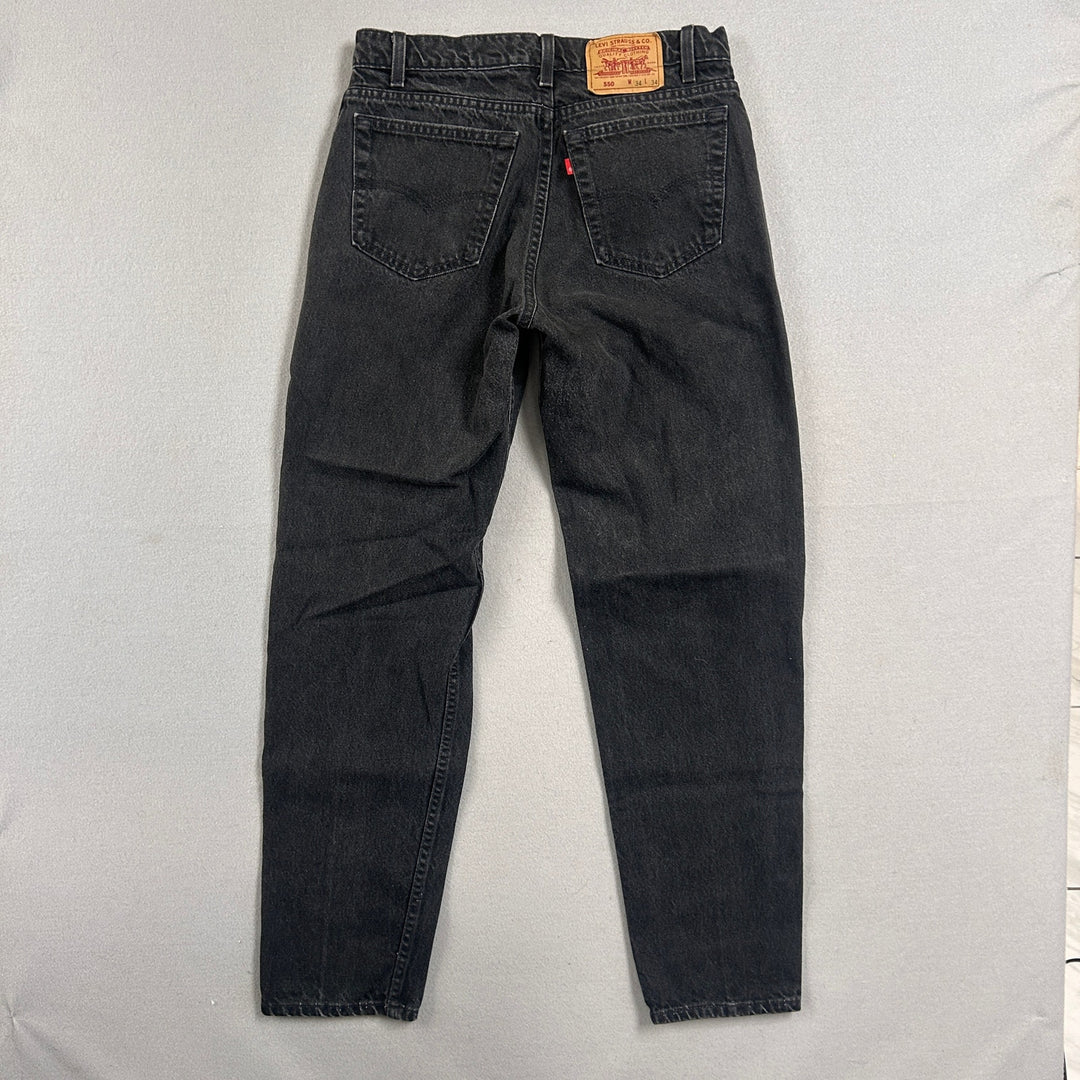 Vintage Levi's 550 Made in USA Black Jeans Size 32
