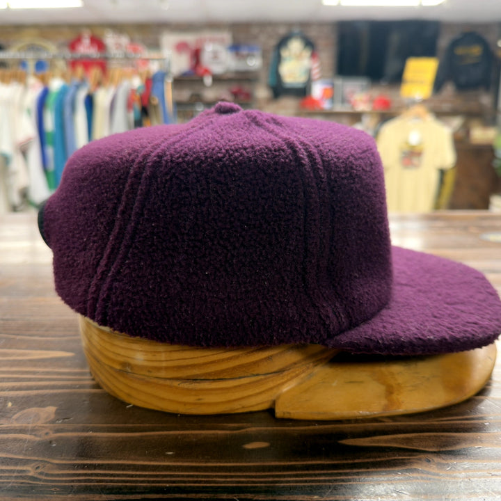Purple Fleece Vintage Snapback Hat 90s