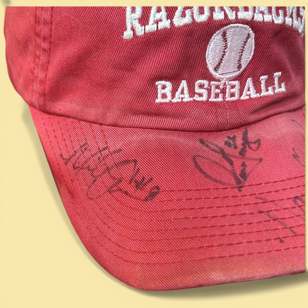 Vintage 2000s Arkansas Razorbacks Baseball Autographed Snapback Hat