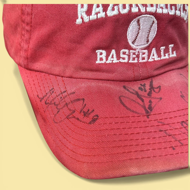 Vintage 2000s Arkansas Razorbacks Baseball Autographed Snapback Hat