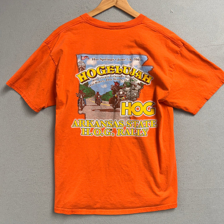 Vintage Arkansas Harley owners Group T Shirt Size Large