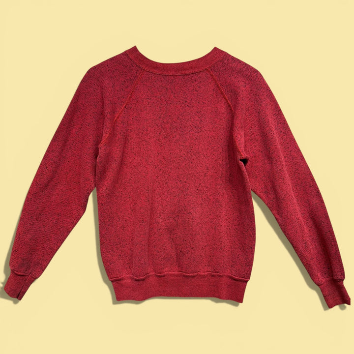 Vintage 80s Red and Black Heather Sweatshirt Size Small